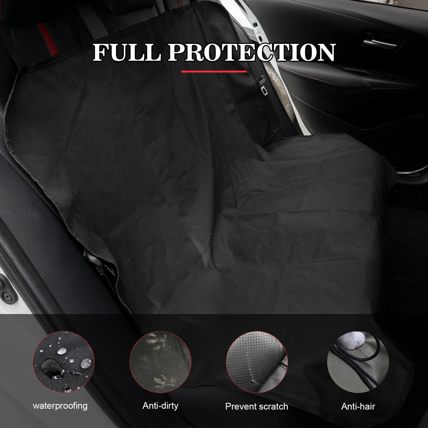 XUKEY Dog Back Seat Cover Waterproof Nonslip Car Protector