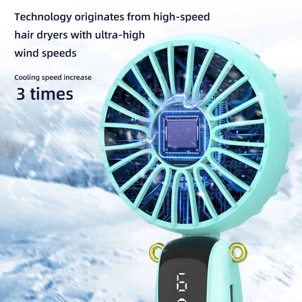 Cheervilla Portable Hand Fan USB Rechargeable Phone Holder