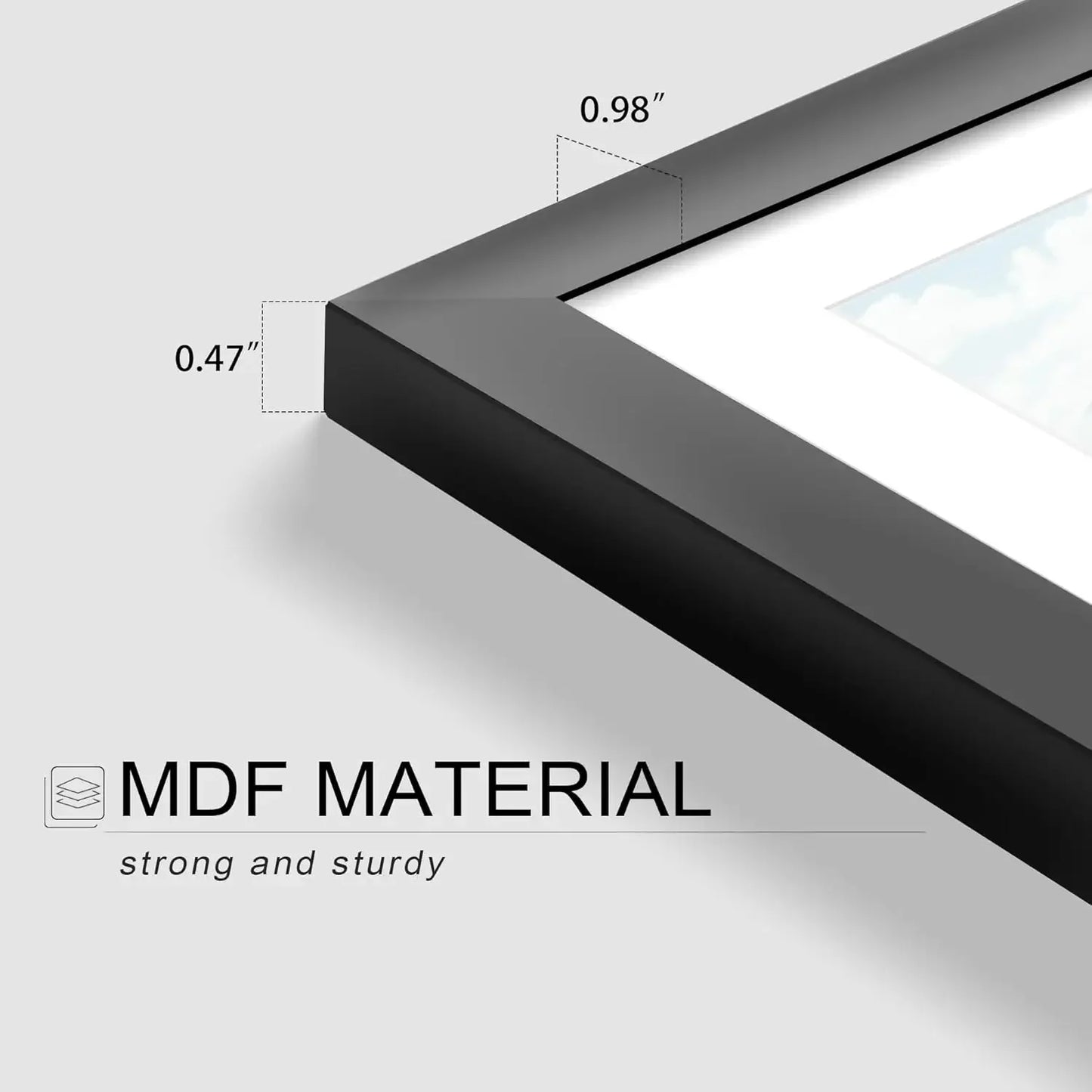 Picture Frame Set Of 12 For Wall Display With Mat Option