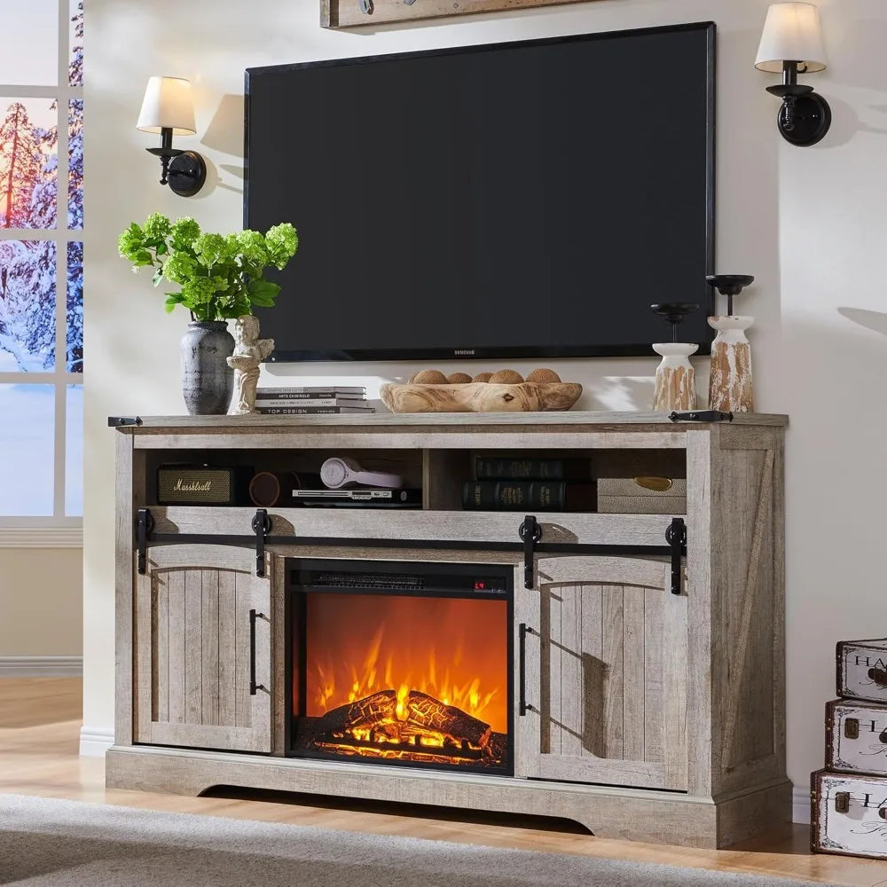 Huanzhuang Farmhouse Fireplace TV Stand Entertainment