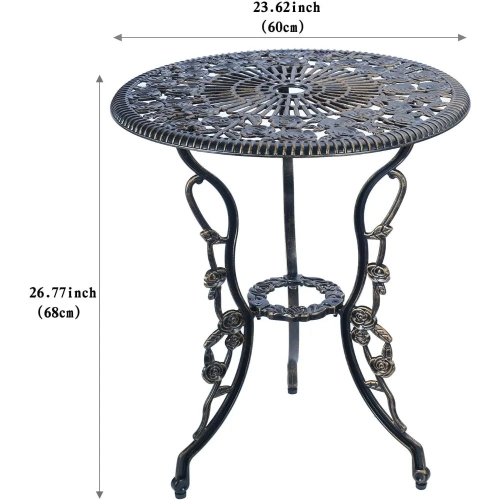 HignConcerned 3 Piece Bistro Set Outdoor Patio Table