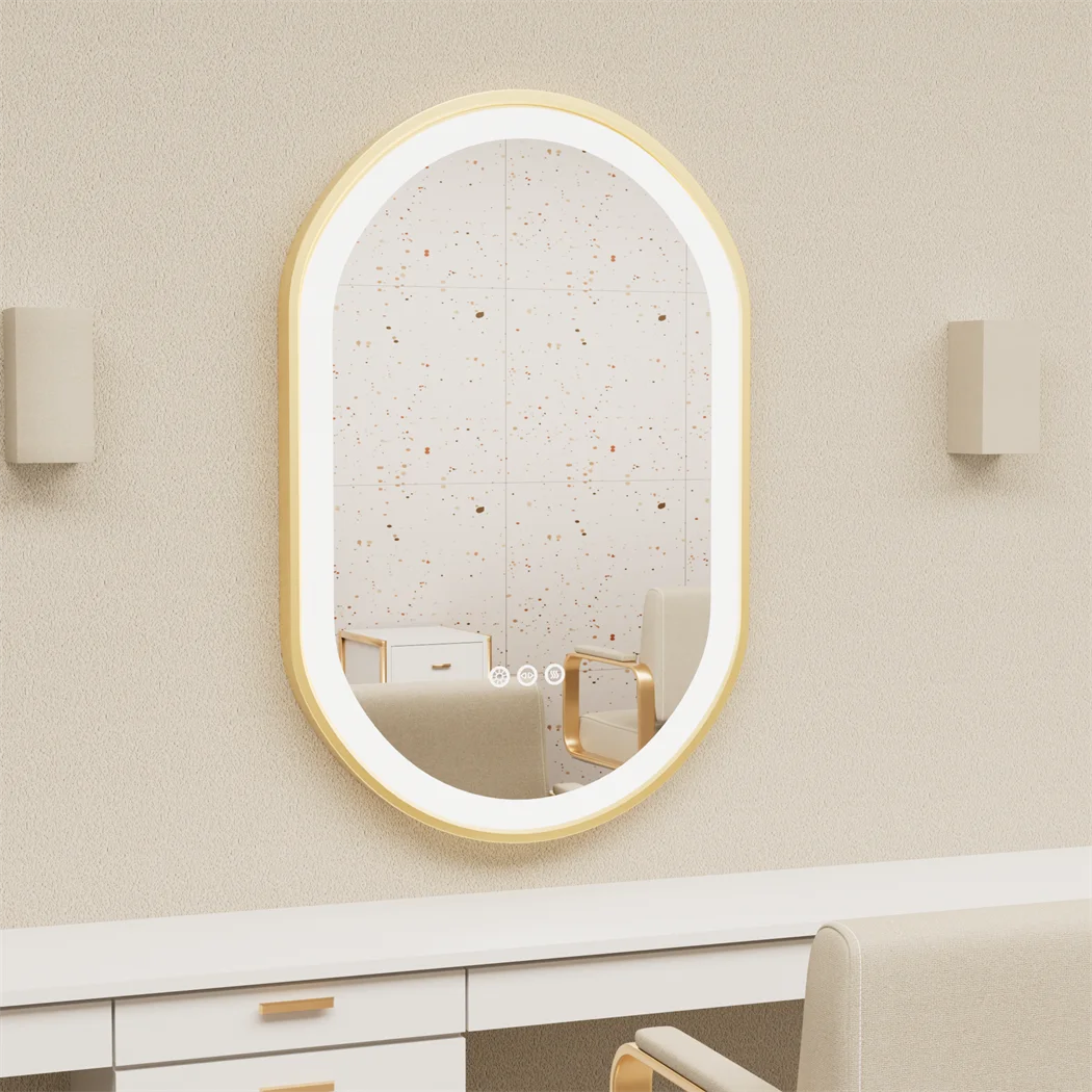 LUVODI Oval LED Illuminated Bathroom Mirror Demister