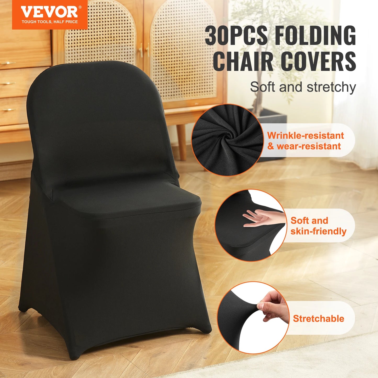SucceBuy Stretch Spandex Folding Chair Covers Universal
