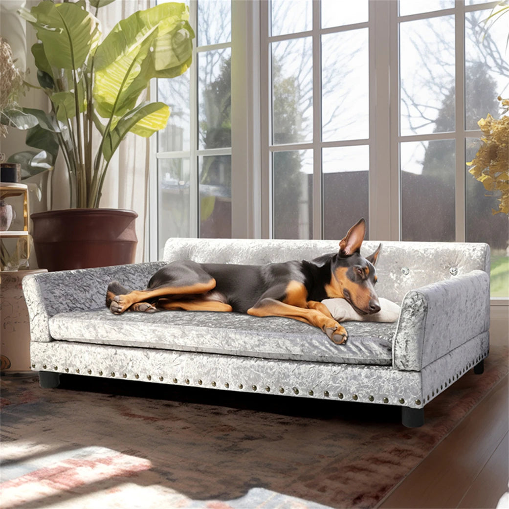 BORWARTC Heavy Duty Pet Sofa Cushioned Dog Bed Lounge