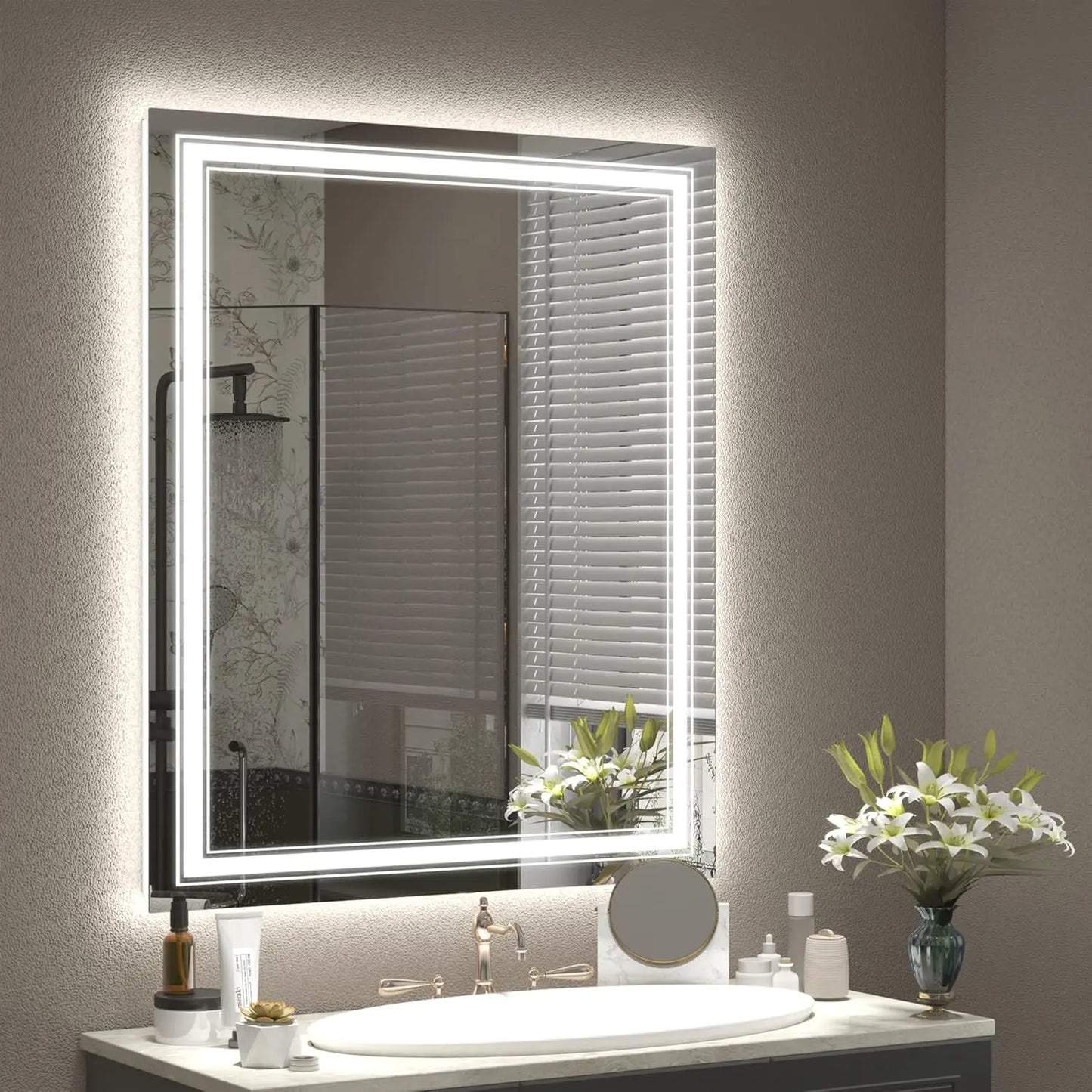 Sh.Kl LED Bathroom Mirror Dimmable Front And Back Lighting