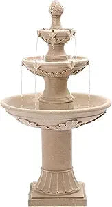 Grepatio Pineapple Italian Water Fountain Roman Pillar