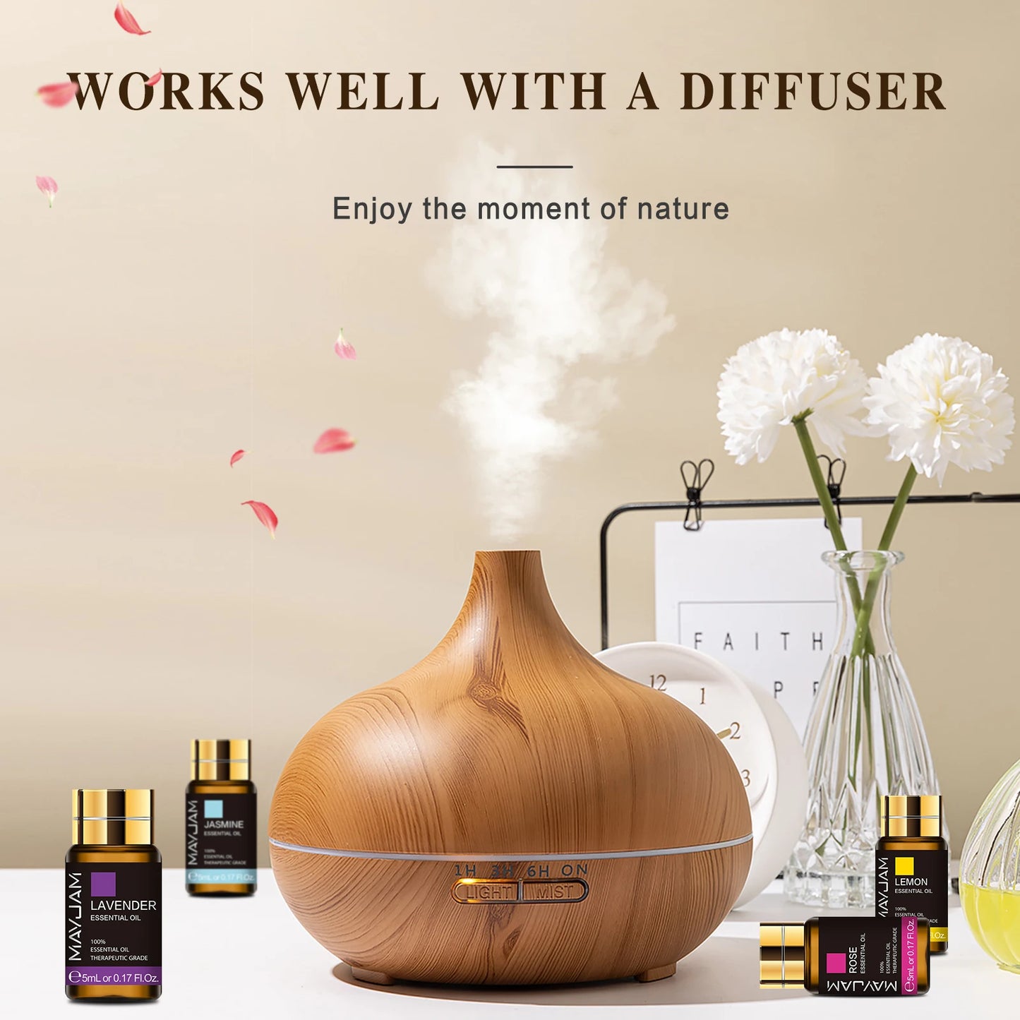 MAYJAM 35 Piece Essential Oil Set for Diffusers and Soaps