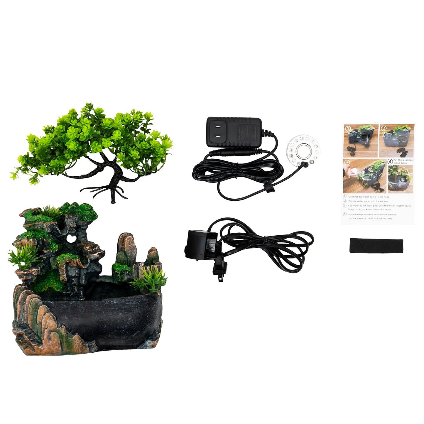 Cheervilla Atomizing Rockery Water Fountain Desktop Decor