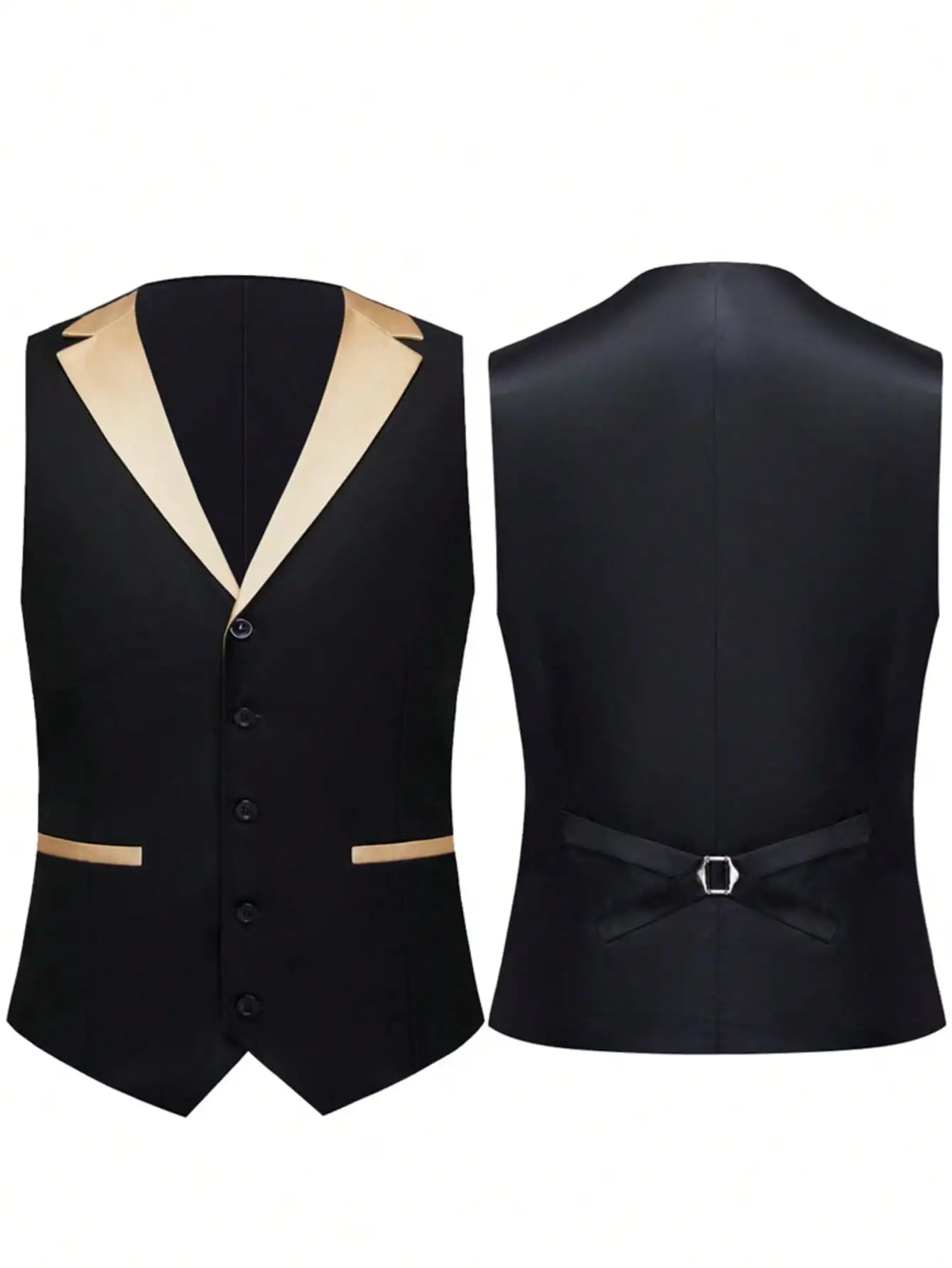 CN Jiangsu Men 3 Piece Tuxedo Suit Slim Blazer Vest Pants