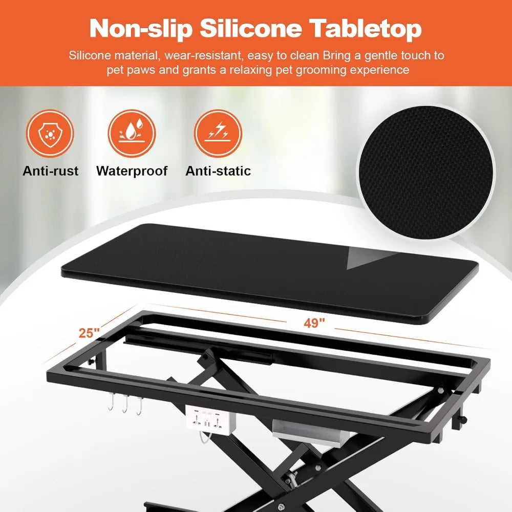 Hign-Con cared 49 Inch Electric Dog Grooming Table Heavy Duty