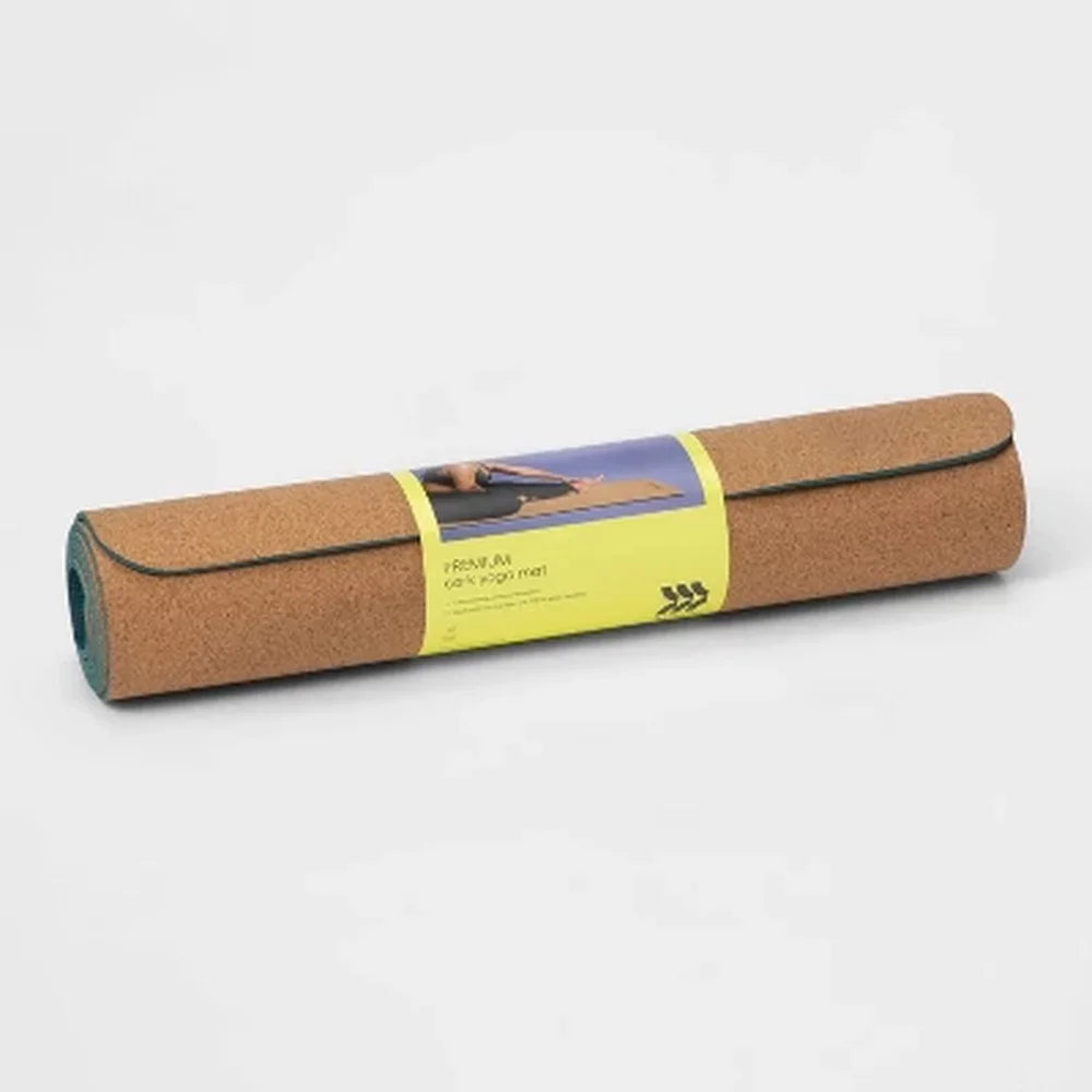 DUTRIEUX Cork TPE Yoga Mat Non-Slip Durable Wood Grain Design