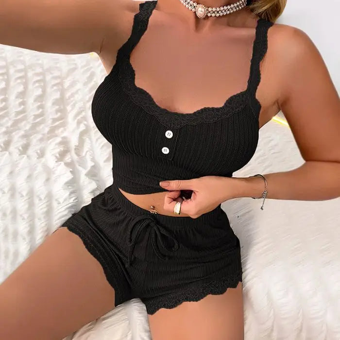 Cheervilla Women Summer Pajama Set Sleepwear Short Set