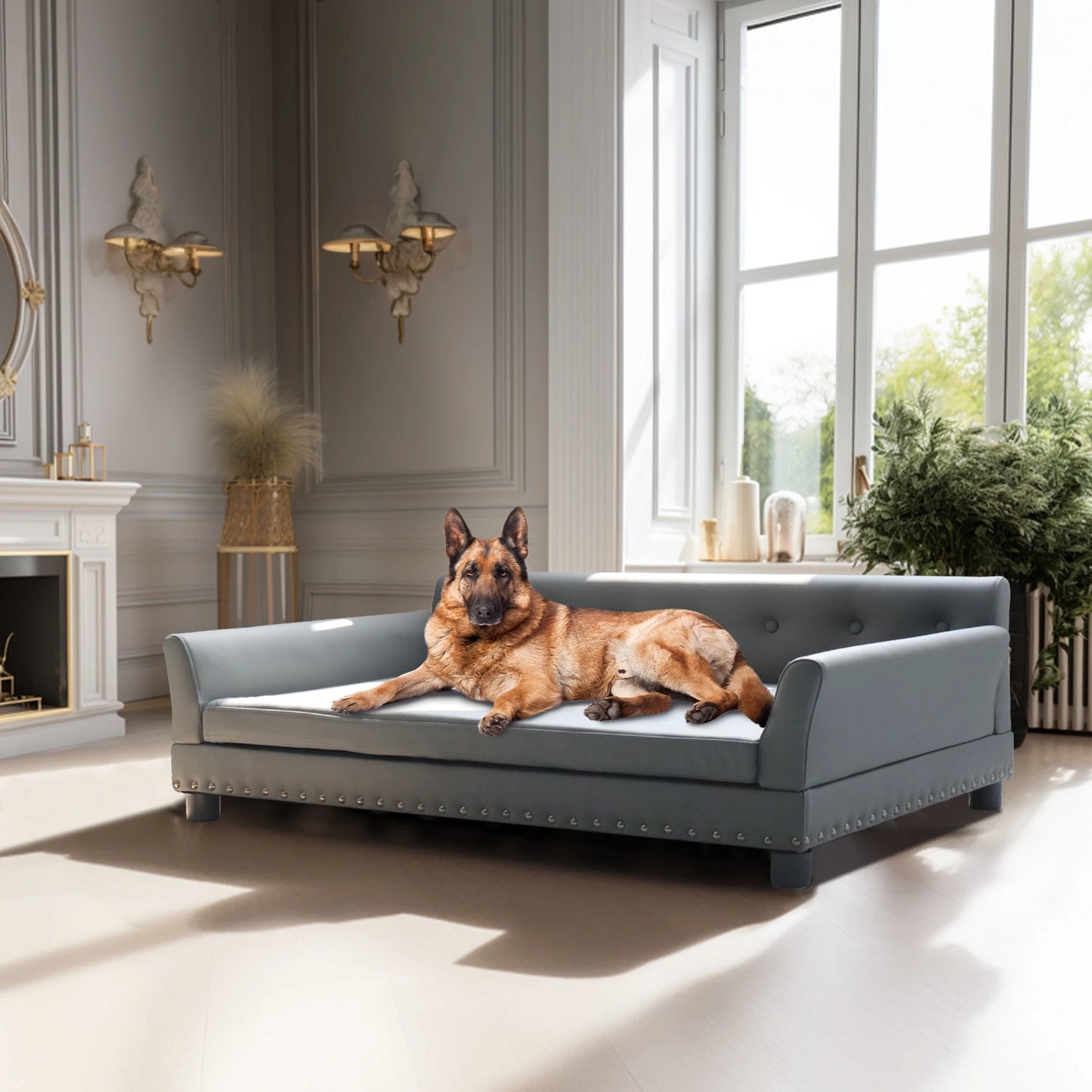 BORWARTC Heavy Duty Pet Sofa Cushioned Dog Bed Lounge