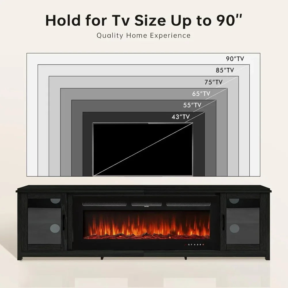 Hign-Concerned Fireplace TV Stand With Electric Fireplace