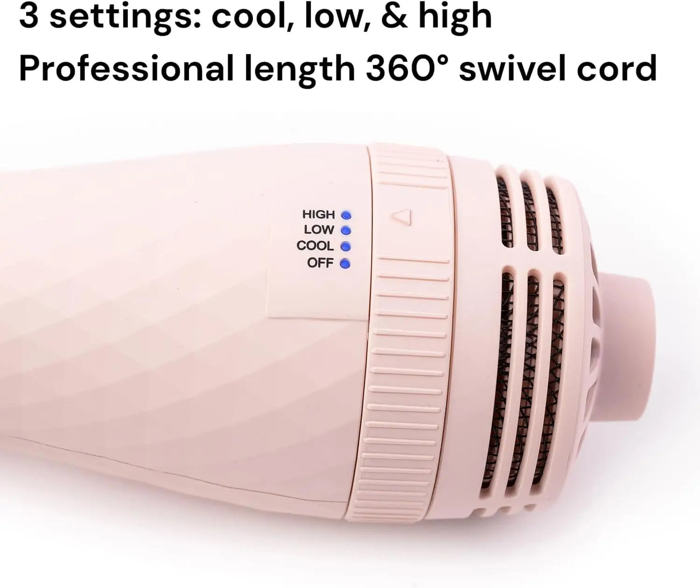 XGJY Titanium Blow Dryer Brush 2 In 1 Hot Air Hair Styler