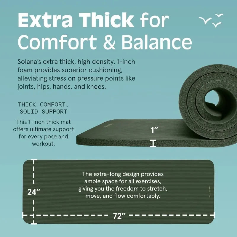 Hign-concerned Solana Yoga Mat Thick Non Slip Nylon Strap
