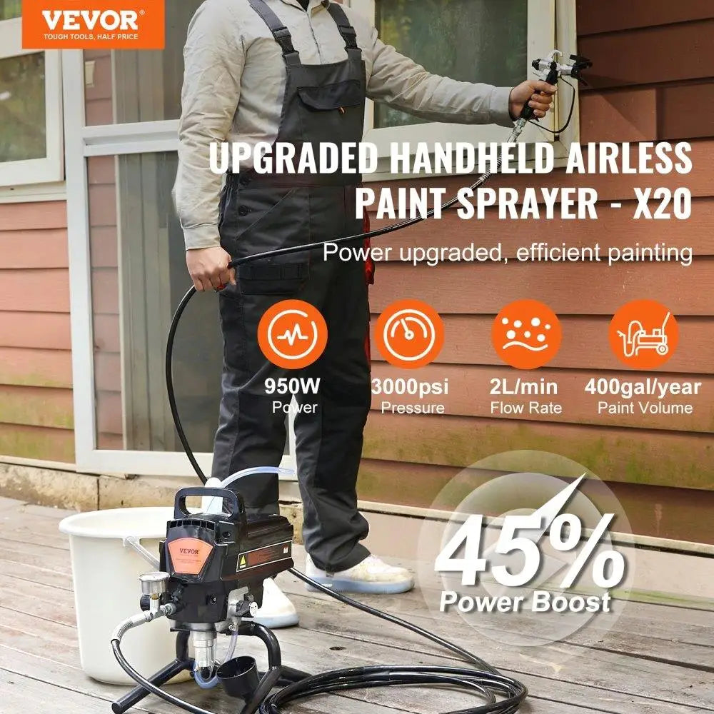 Hign-concerned 950W Electric Airless Paint Sprayer 3000 PSI