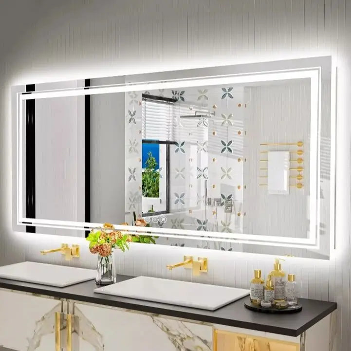 Illuminated LED Bathroom Mirror With Front Backlit Lights