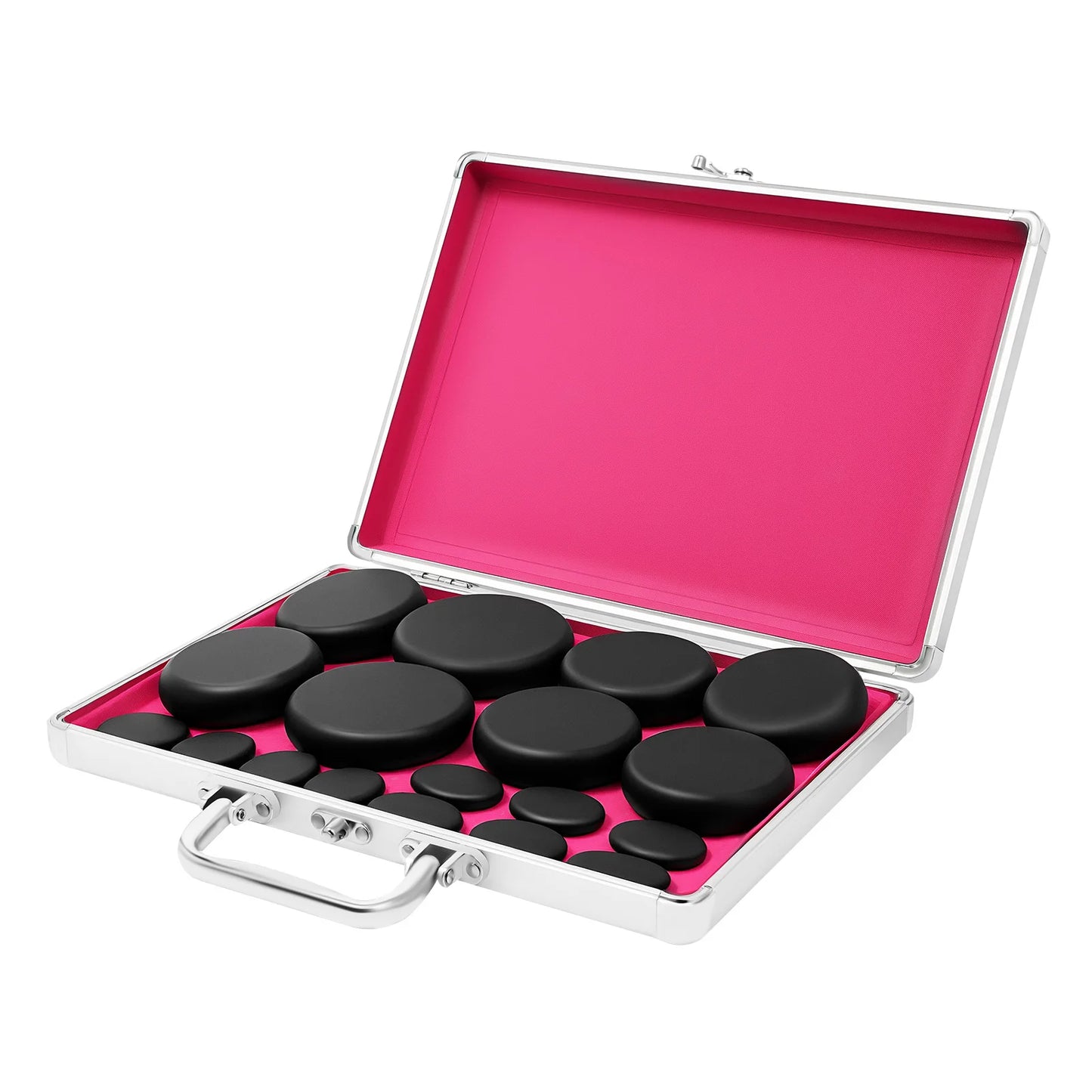Color Hot Stones Massage Set with Heater for Relaxation Therapy