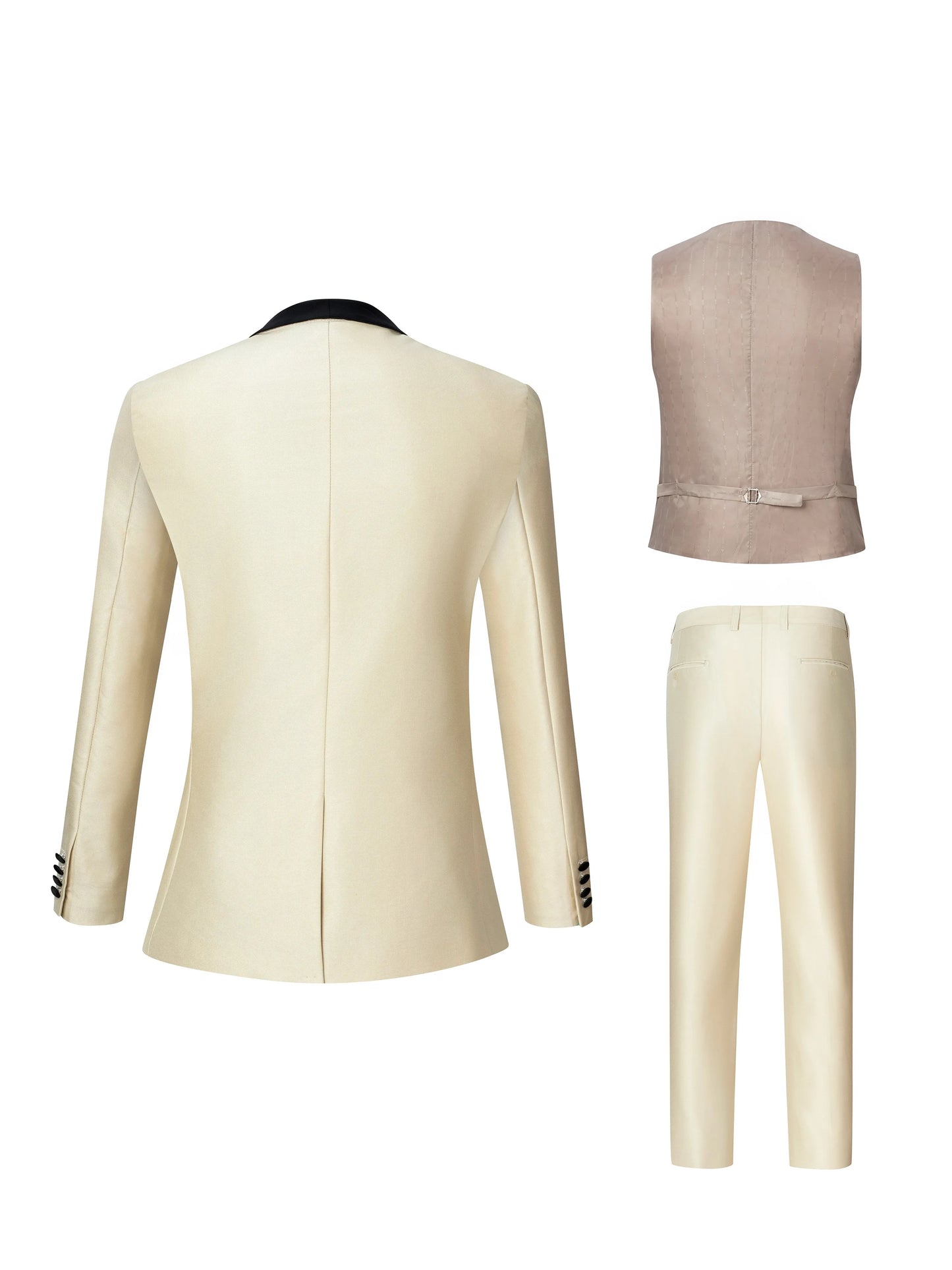 Zhejiang CN Luxury Men Suits Three Piece Peak Lapel Set