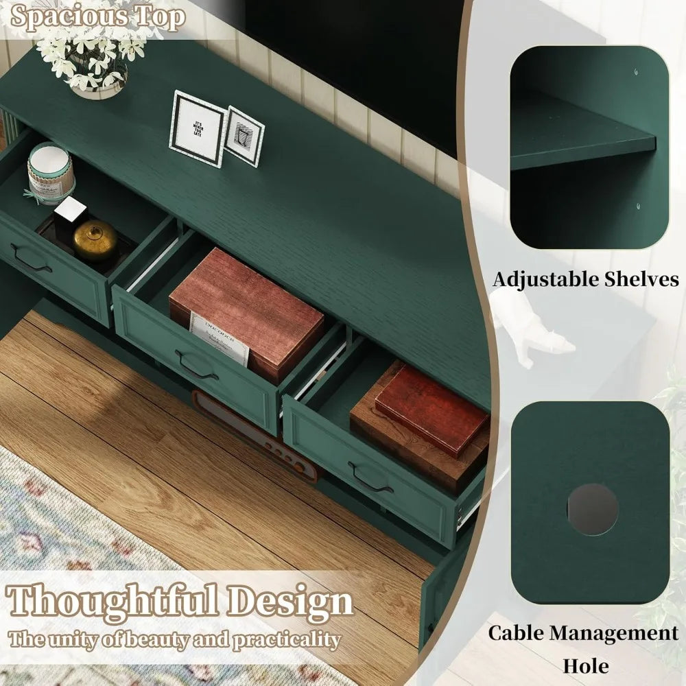 Guangbai TV Stand With 3 Drawers Entertainment Center