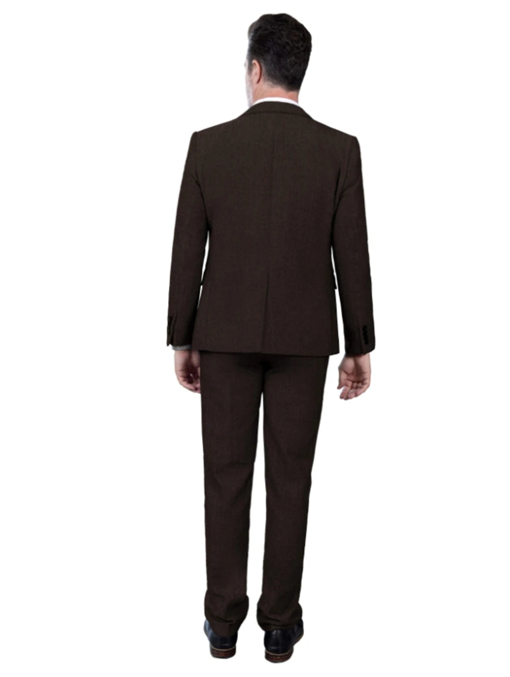 SOLOVEDRESSCN Elegant Tweed Herringbone Three Piece Suit