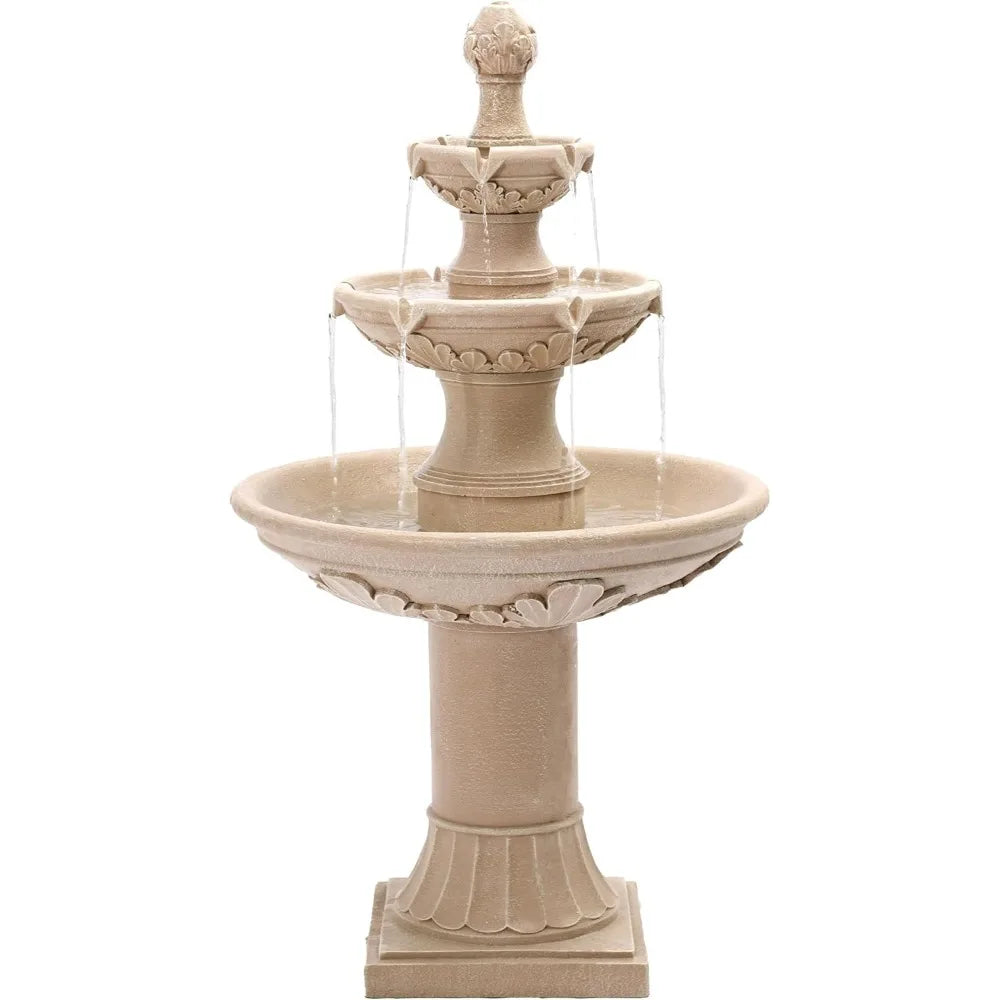 Grepatio Pineapple Italian Water Fountain Roman Pillar