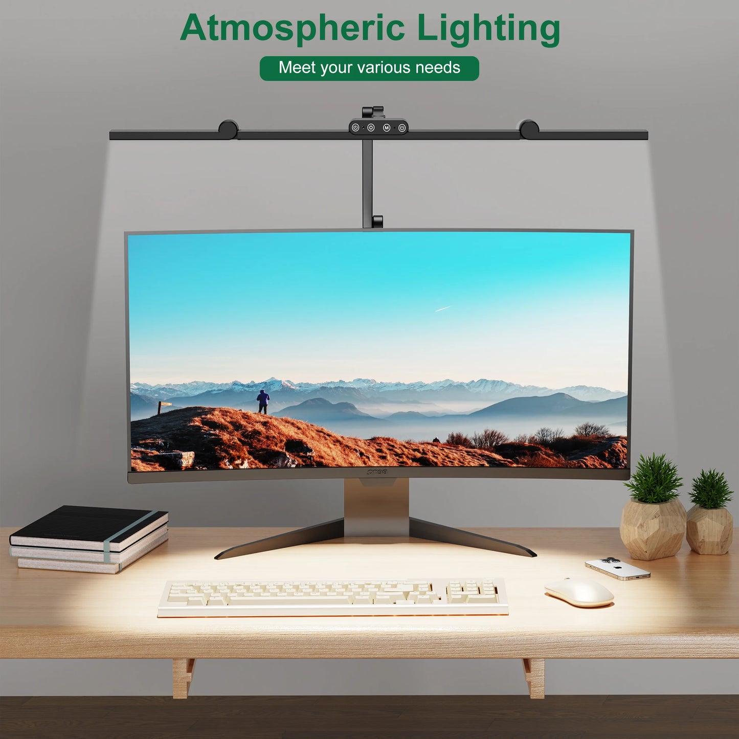 Aiopp Three Head Desk Lamp With Memory Five Color Temps