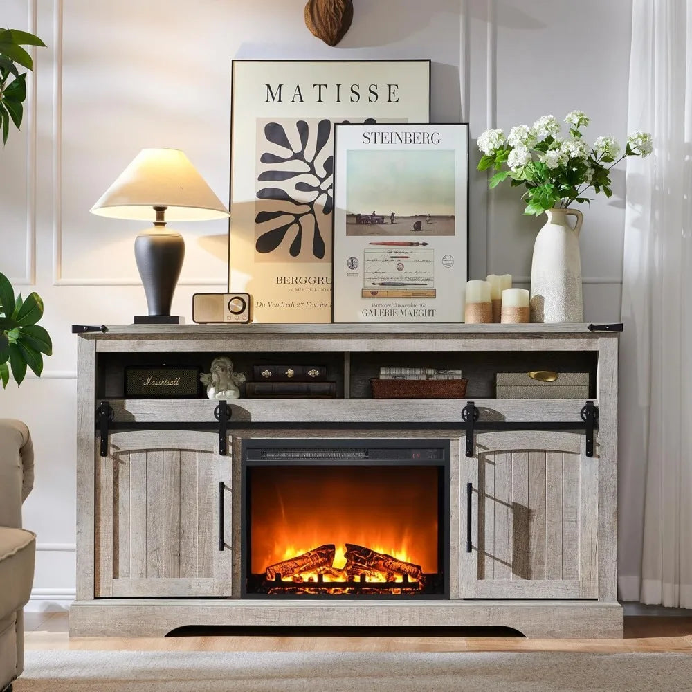 Huanzhuang Farmhouse Fireplace TV Stand Entertainment