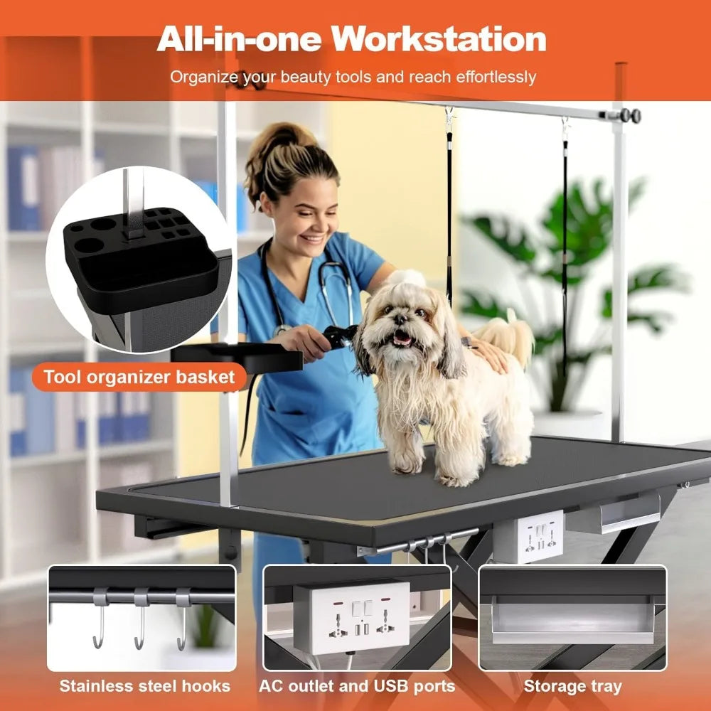 Hign-Con cared 49 Inch Electric Dog Grooming Table Heavy Duty