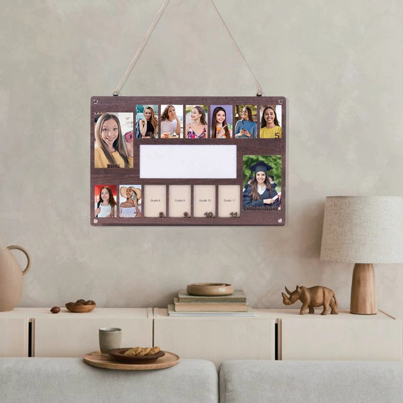 Cheervilla Hanging School Photo Frame Wooden Graduation