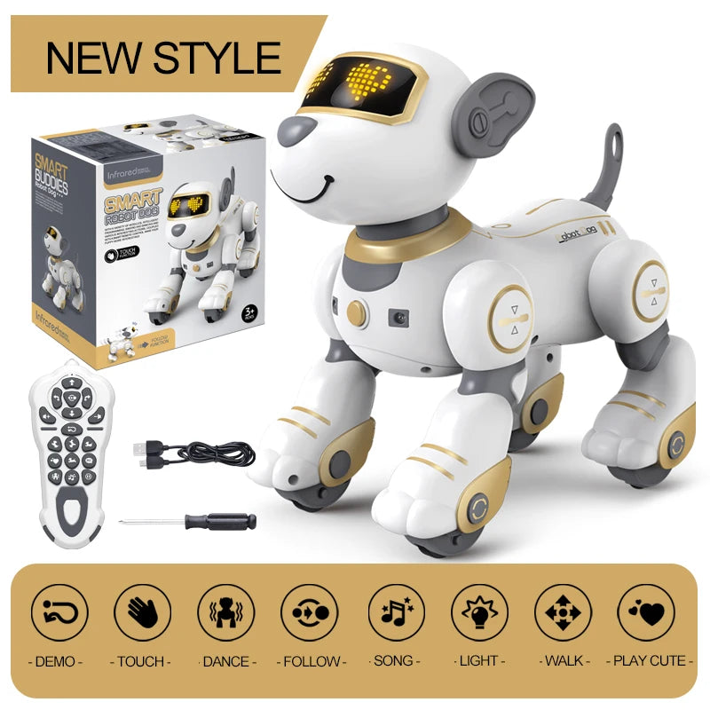 Kelaton RC Dog Robot Toy With Voice Commands And Music