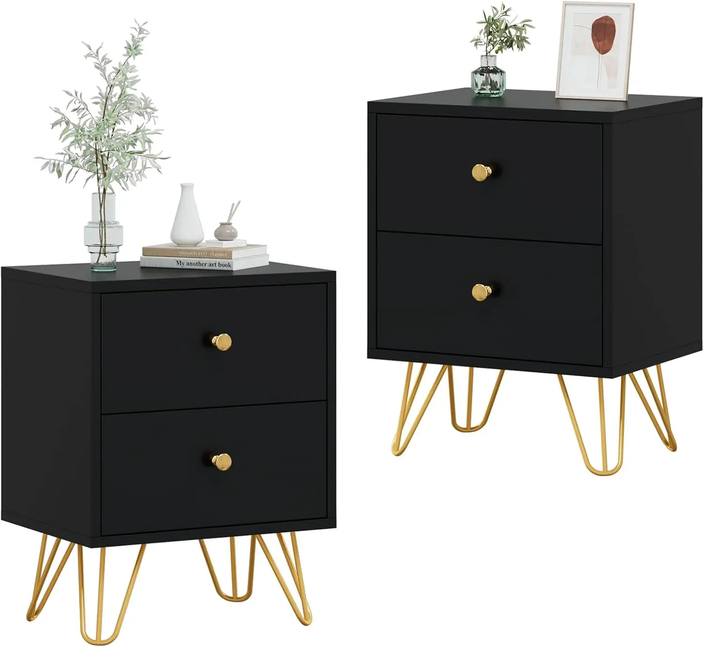 Angduo Nightstand Set Of 2 Bedside Tables With Drawers