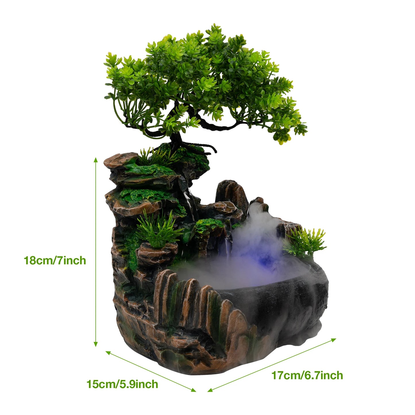Cheervilla Atomizing Rockery Water Fountain Desktop Decor