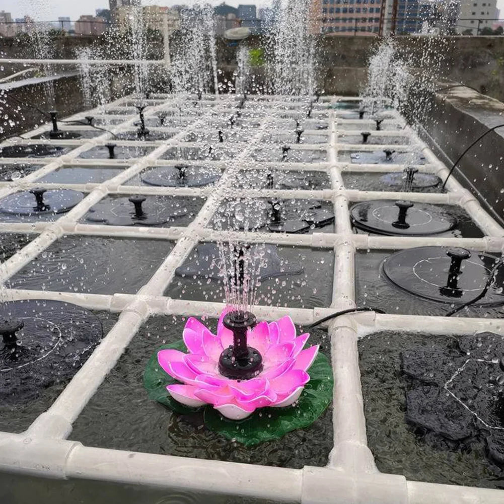Lotus Shape Solar Powered Fountain Pump for Bird Bath