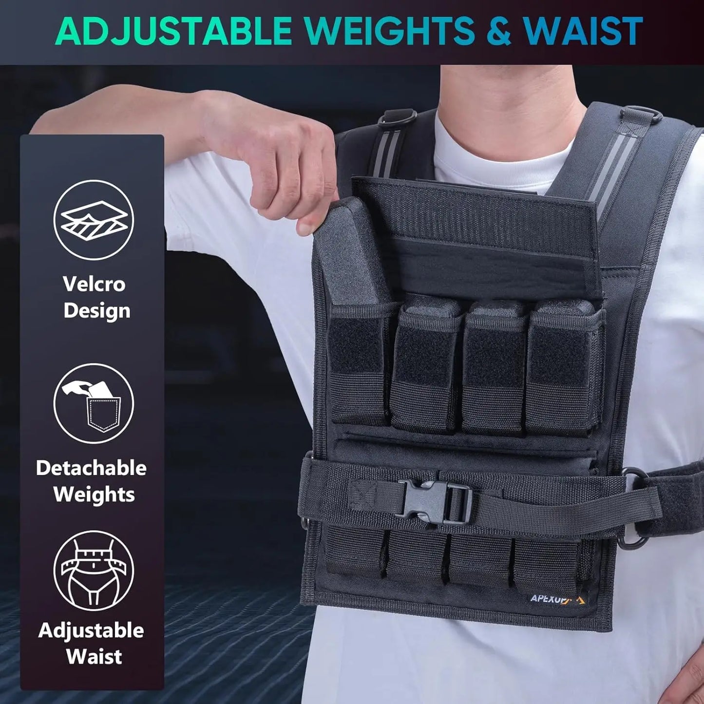 Hign-concerned Adjustable Weighted Vest Strength Training