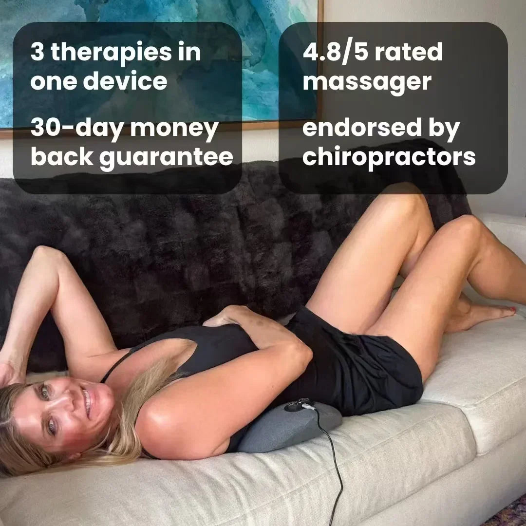 Okayso 3-in-1 Back Massager for Deep Tissue Pain Relief