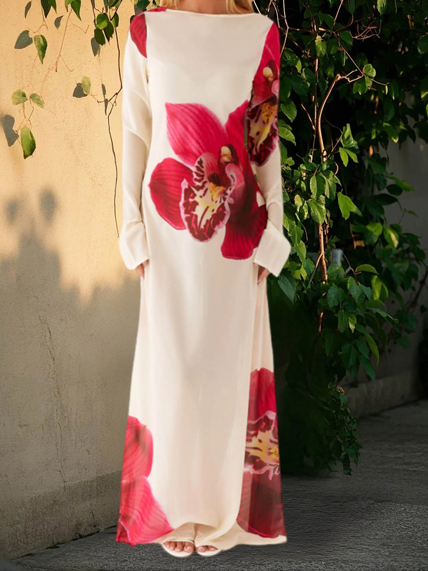 Cheervilla Boho Velvet Maxi Dress Off Shoulder Floral Print