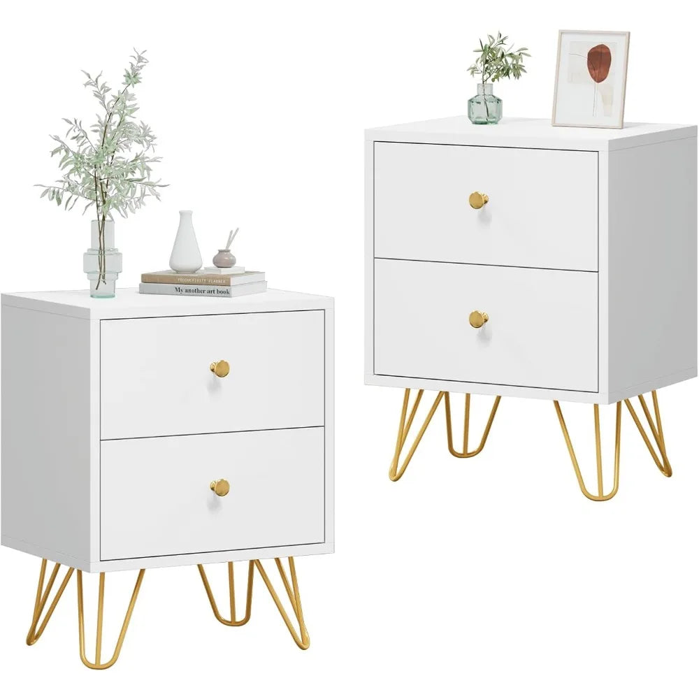 Angduo Nightstand Set Of 2 Bedside Tables With Drawers