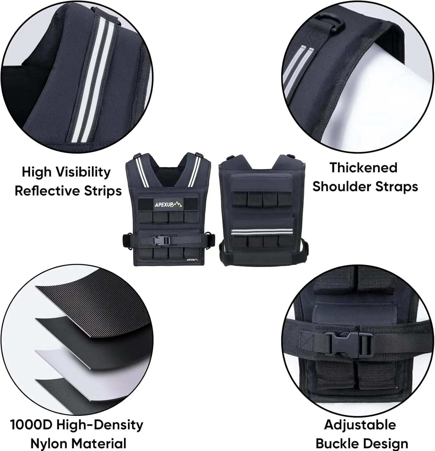 Hign-concerned Adjustable Weighted Vest Strength Training