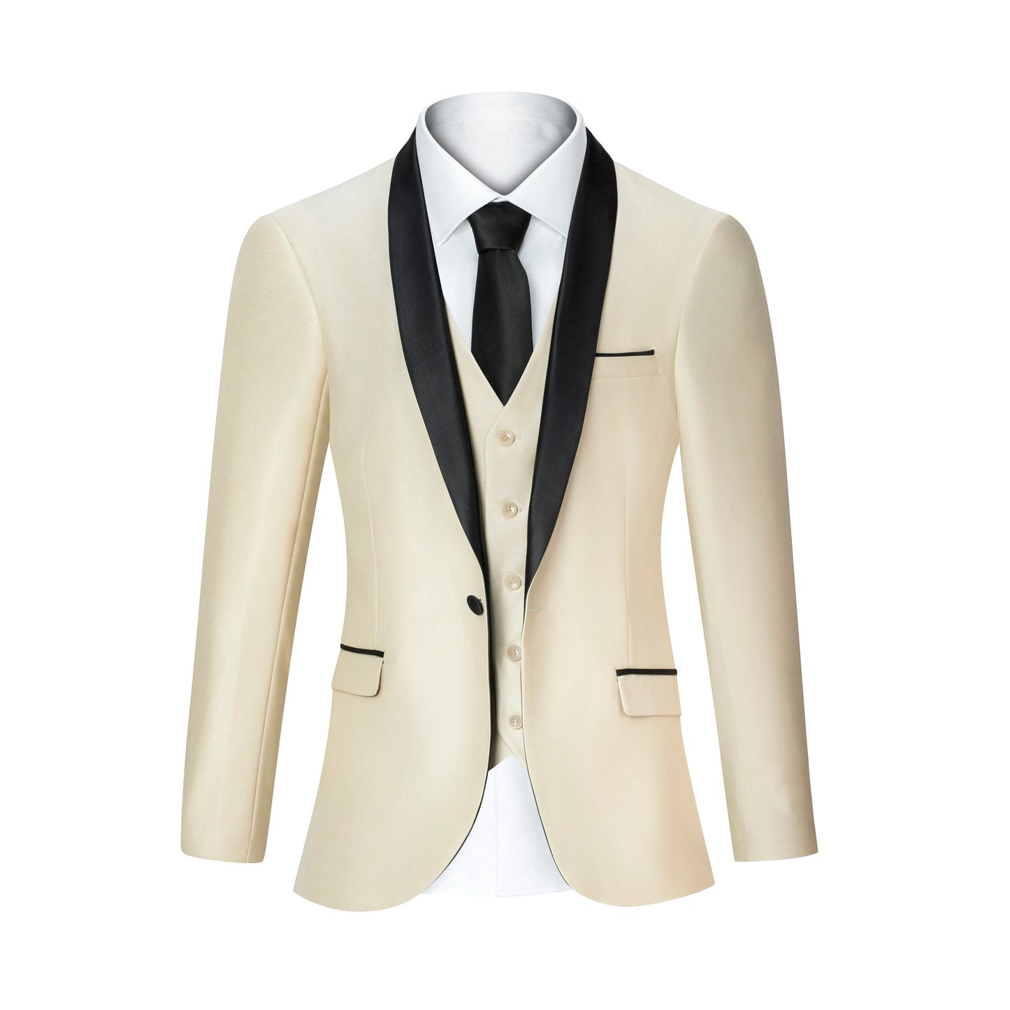 Zhejiang CN Luxury Men Suits Three Piece Peak Lapel Set
