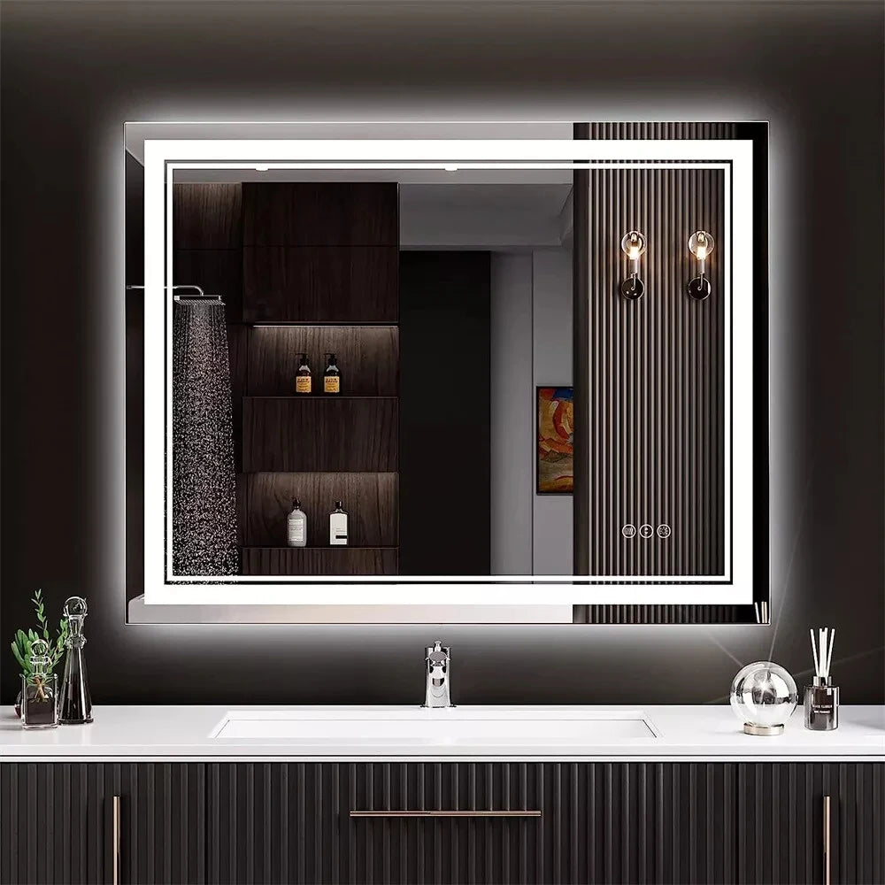 Wisfor LED Backlit Dimmable Vanity Mirror With Anti Fog