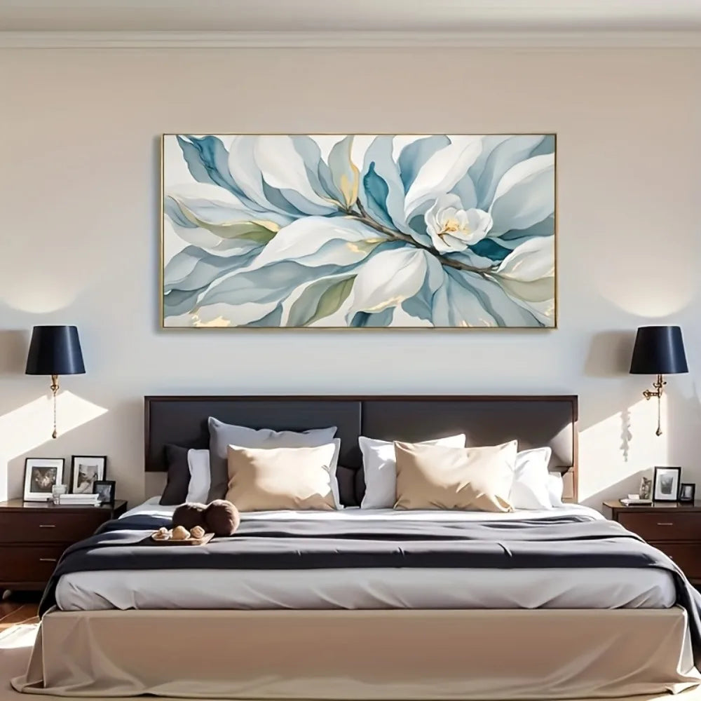 Modern Abstract Floral Canvas Mural For Elegant Home Decor