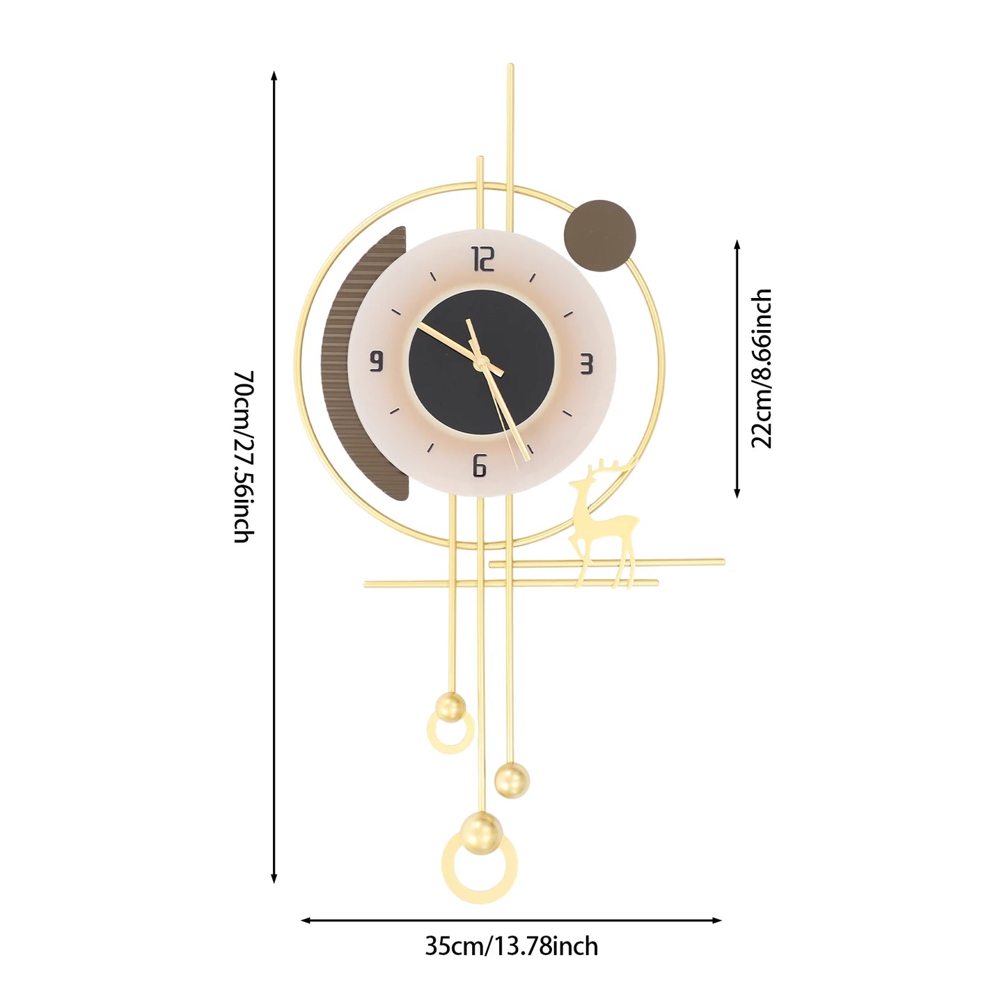 Hign-concerned Modern Indoor LED Wall Clock Quartz Decor