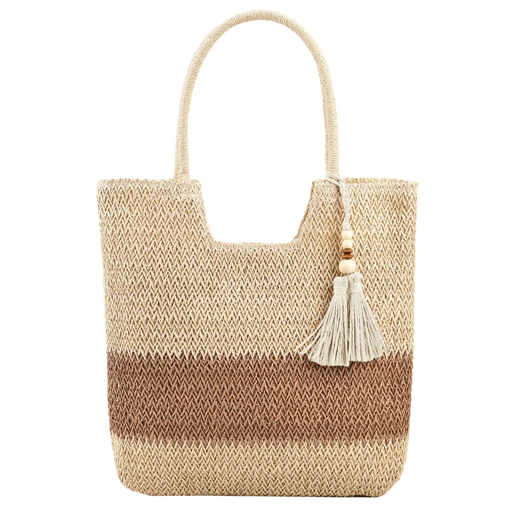 Cheervilla Summer Straw Woven Bag Tassels Shoulder Bag