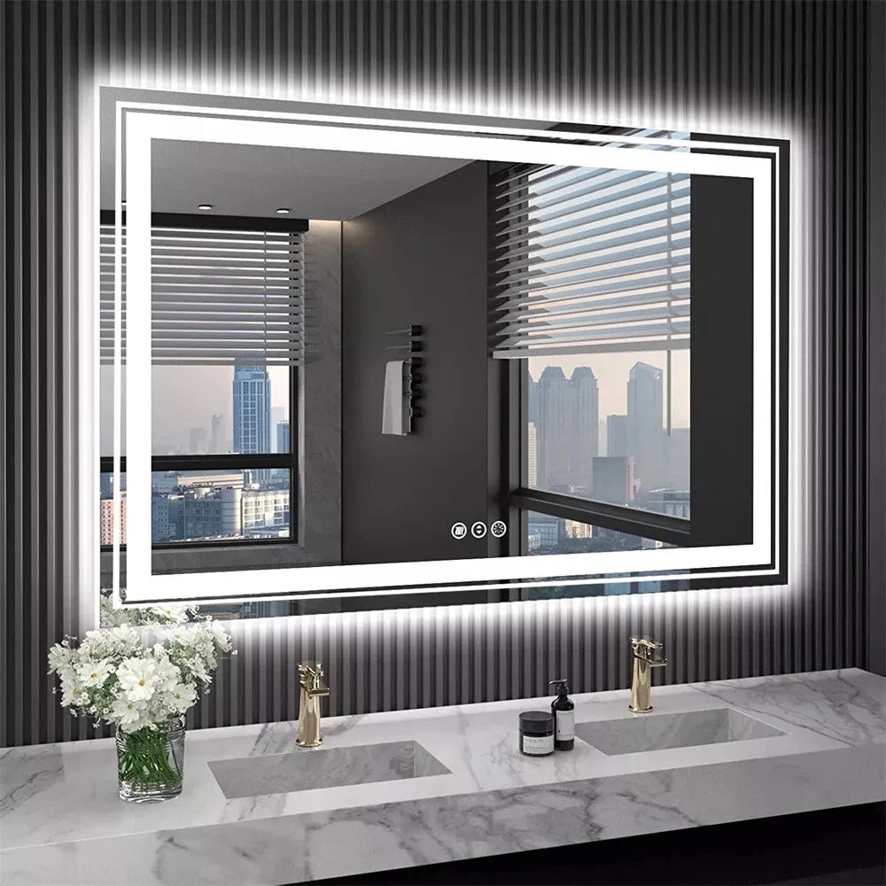 Wisfor LED Backlit Dimmable Vanity Mirror With Anti Fog