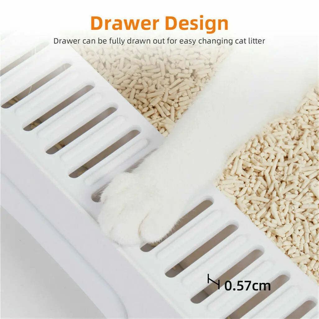Cat Litter Box with Scoop and Tray by Feature Pet Supplies
