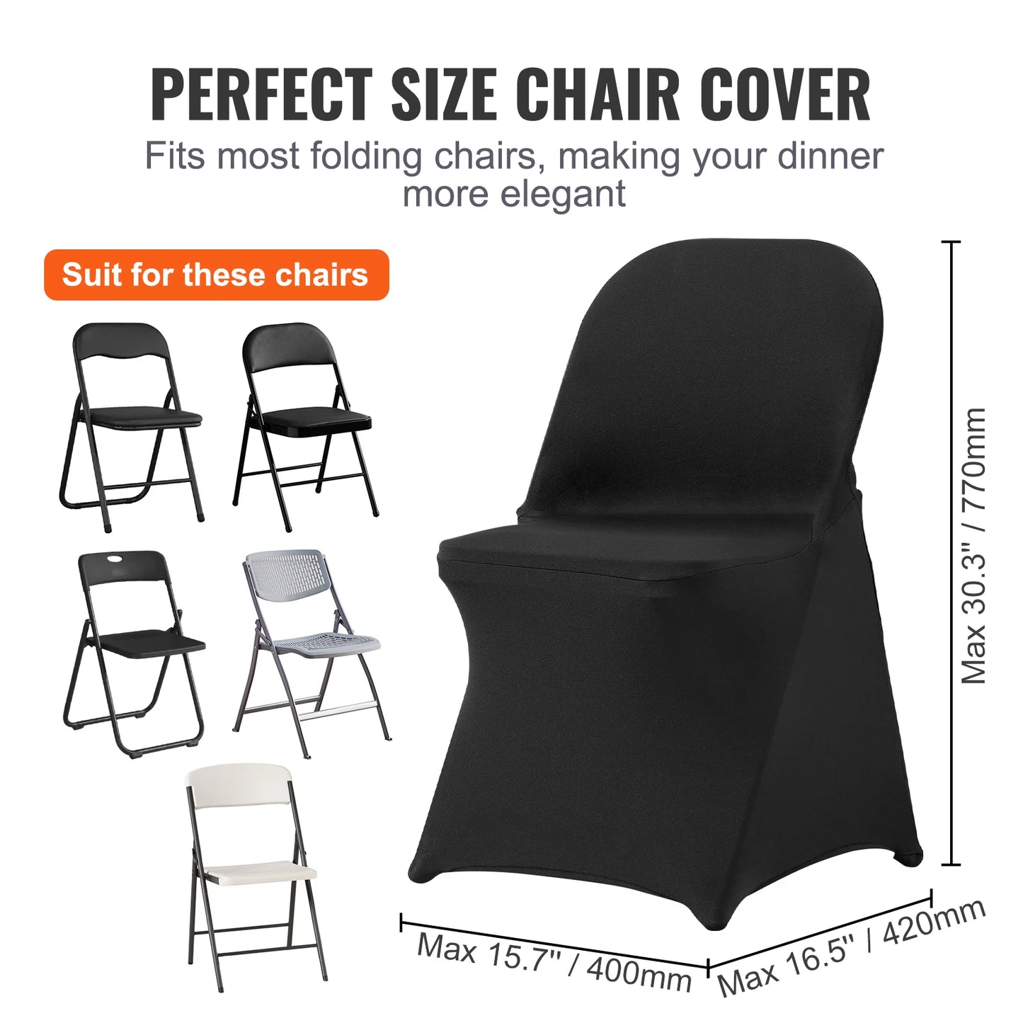 SucceBuy Stretch Spandex Folding Chair Covers Universal