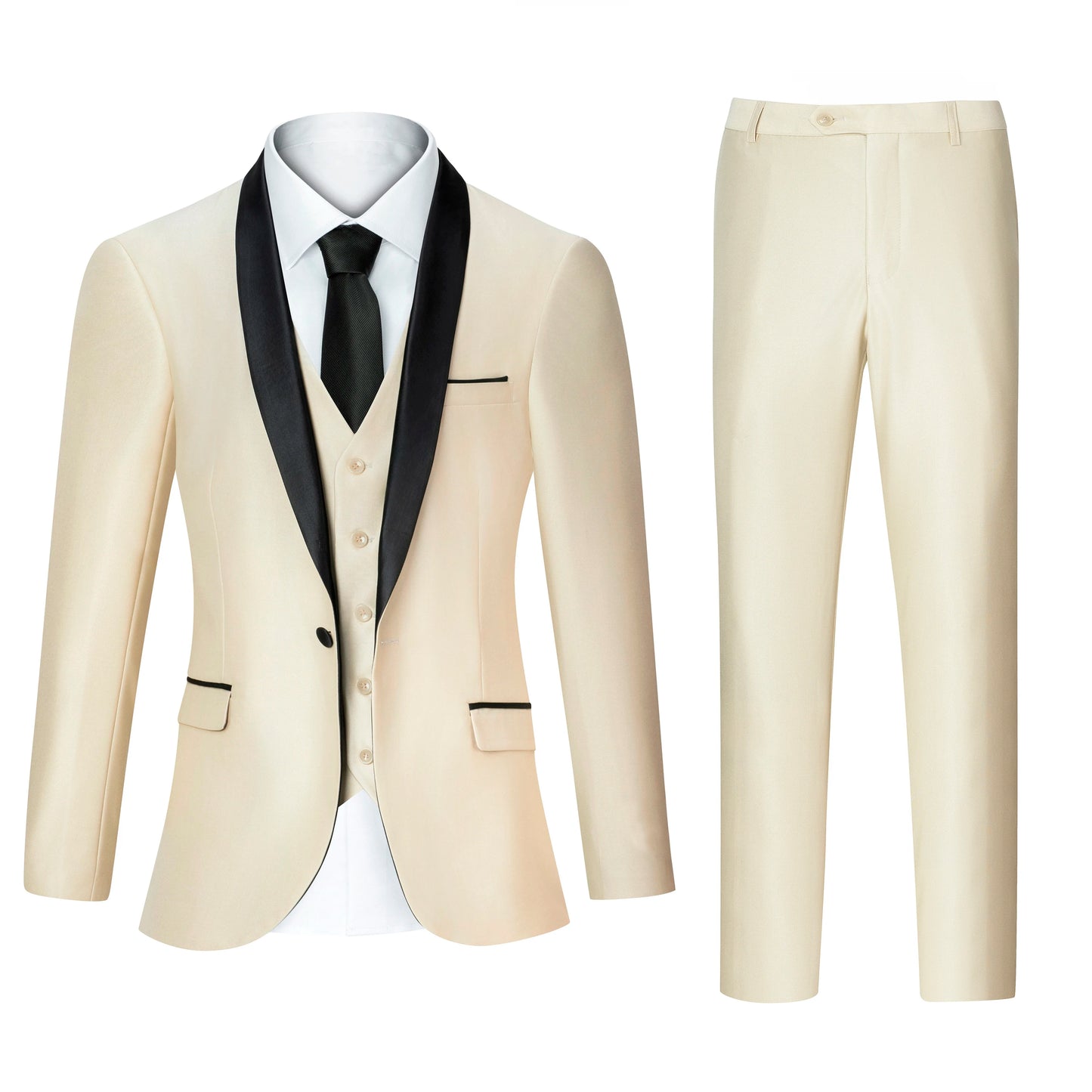 New Luxury Party Tuxedo 3 Piece Suit For Men Groomsmen