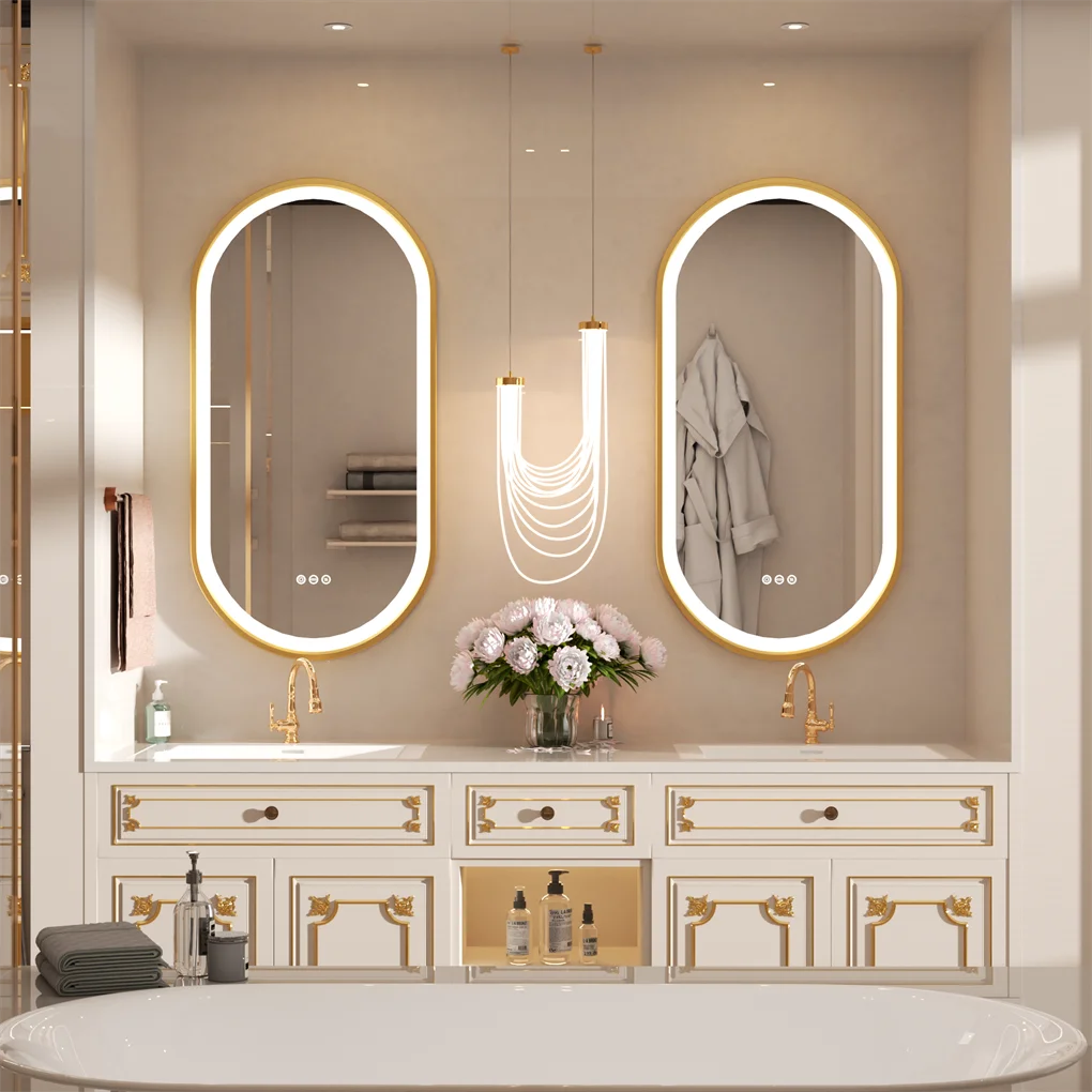 LUVODI Oval LED Illuminated Bathroom Mirror Demister